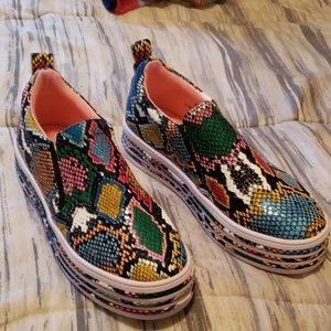 Snakeskin Canvas Sneaker